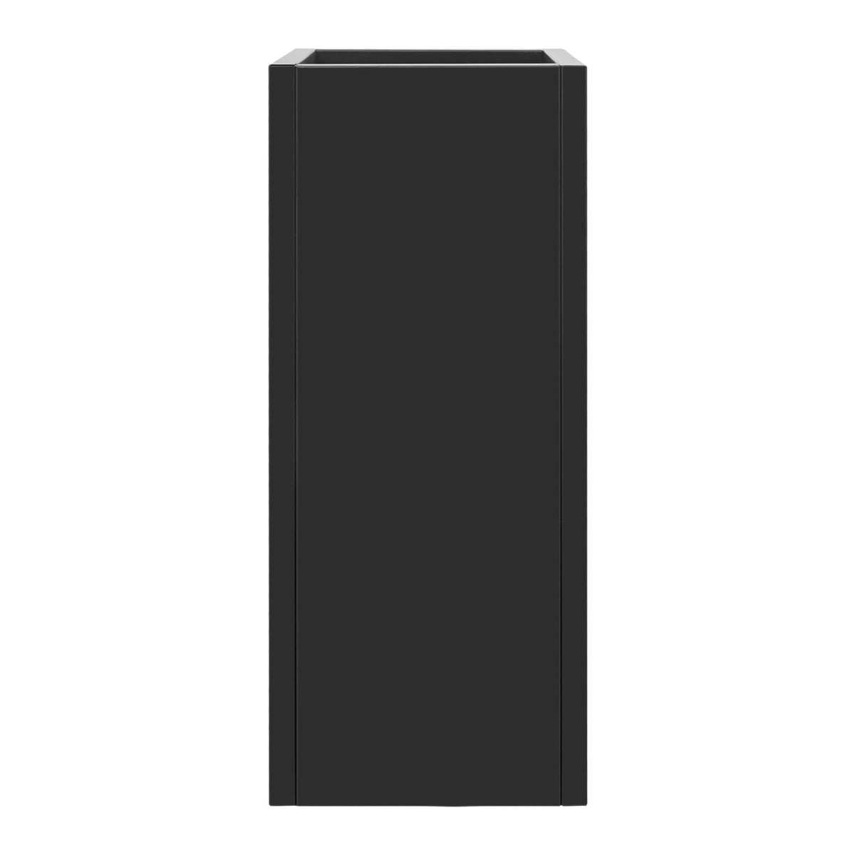 Tall Metal Planter with Removable Inner Shelf, Steel Raised Garden Bed in Black, Heavy Duty Freestanding Flower Box for Indoor Outdoor, Large Plant Container for Patio Balcony, 30 Inch Tall