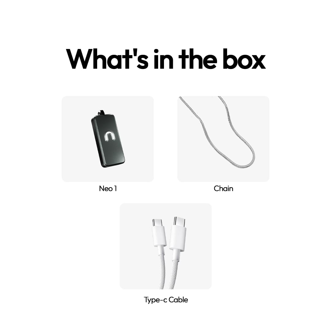 neosapien Neo 1 AI Wearable Assistant – Capture Meetings, Conversations & Ideas with AI Summaries, Action Items, Notes & Reminders - Copper