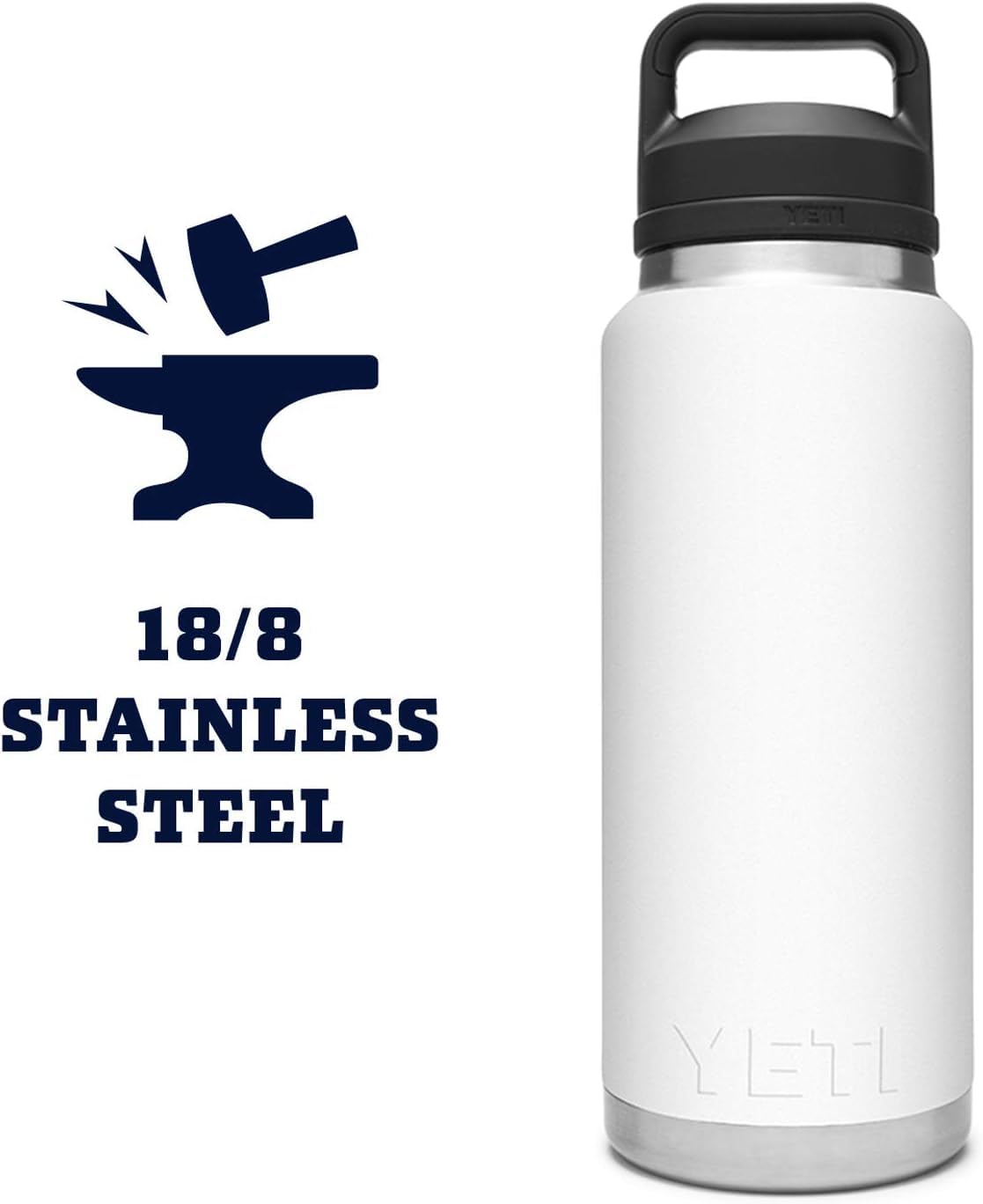 YETI Rambler 36 oz Bottle, Vacuum Insulated, Stainless Steel with Chug Cap, Wetlands Camo