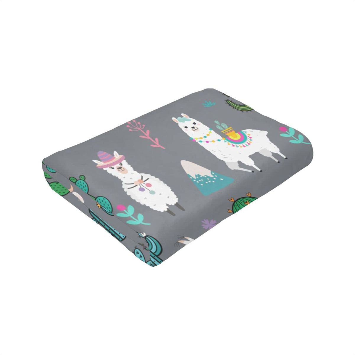 Llama Alpaca Soft Warm Throw Blanket Lightweight Flannel Fleece Bed Blanket Gift for Boys Girls Kid Adults Or Pet Chair Couch Microfiber Blankets 60"X 50"