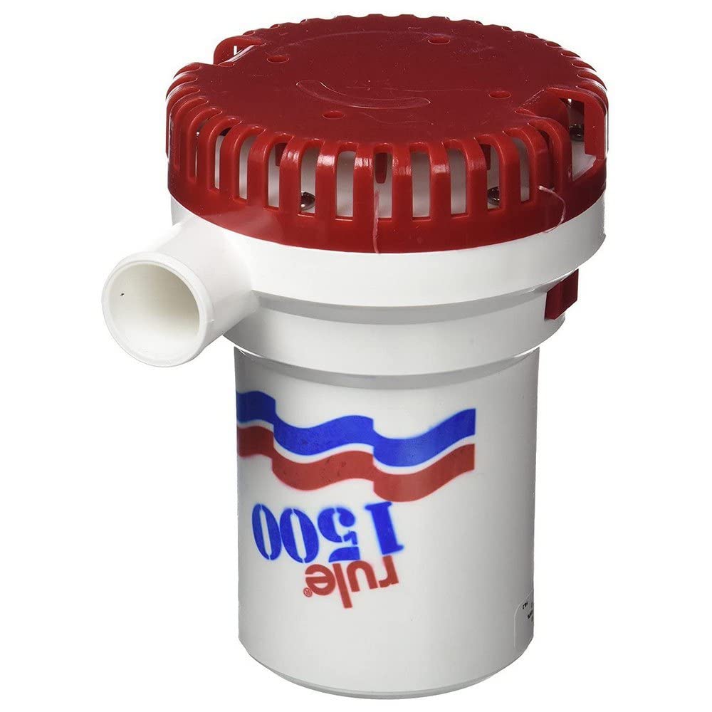 Rule High-Performance 1500GPH, 24 Volt Water Pump for Boats - Bilge Pump with Pressure Switch, Submersible Pump, and Float Switch - Ideal for Marine Accessories, Boating supplies, and Bilge Pumps