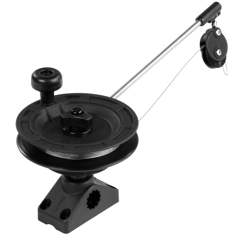 Scotty #1073DP Laketroller Manual Downrigger, Post Mount, Display Packed BLACK, Small