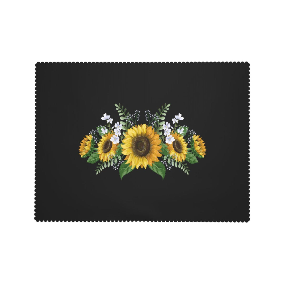 ZYPHORIEL Black Sunflower Rectangle Tablecloths Wild Flowers Table Cloths Dacorative Kitchen Dining Tablecloth for Rectangular Tables,Washable Table Cover for Party 54 x 72 Inch