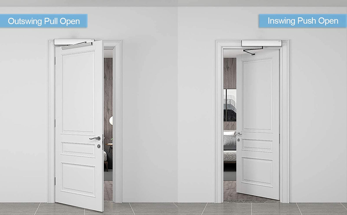 Olideauto Automatic Swing Door Opener with Wireless Push Button and NC Fail Secure Electric Strike