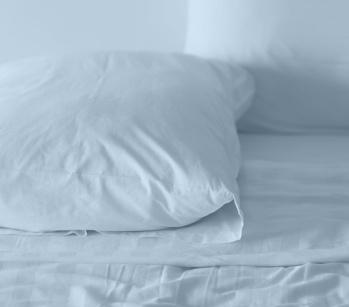 RUVANTI 100% Cotton Percale Sheets, Full Size, Baby Blue