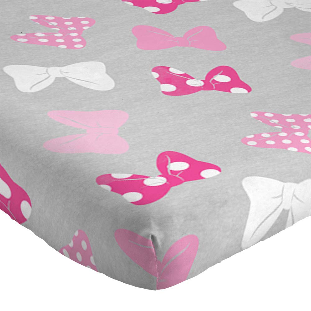 Jay Franco Disney Minnie Mouse Faces 7 Piece Full Bed Set - Includes Comforter & Sheet Set Bedding - Super Soft Fade Resistant Microfiber - (Official Disney Product)
