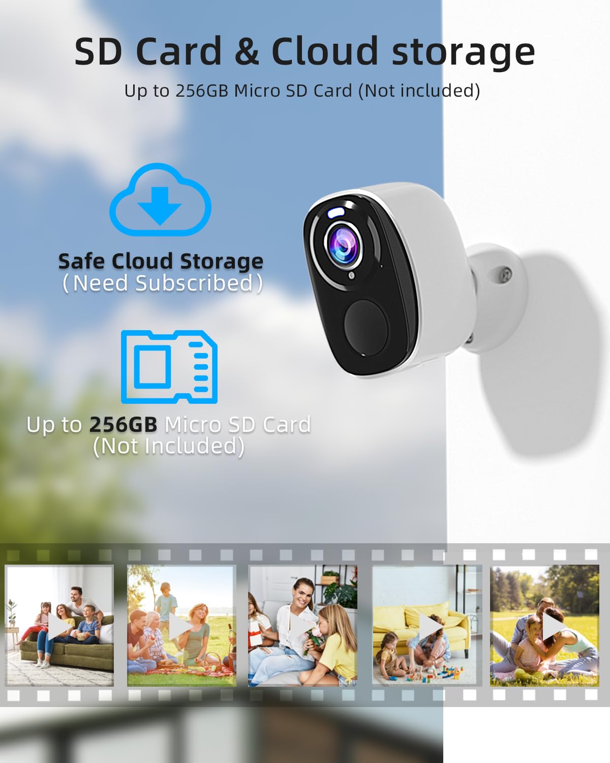 ELECCTV Upgraded 5G/2.4G WiFi Security Cameras Wireless Outdoor,2K Battery Powered Home Indoor Camera with AI Motion Detection, Siren,Color Night Vision, 2-Way Talk, IP65, Works/Alexa, Cloud/SD