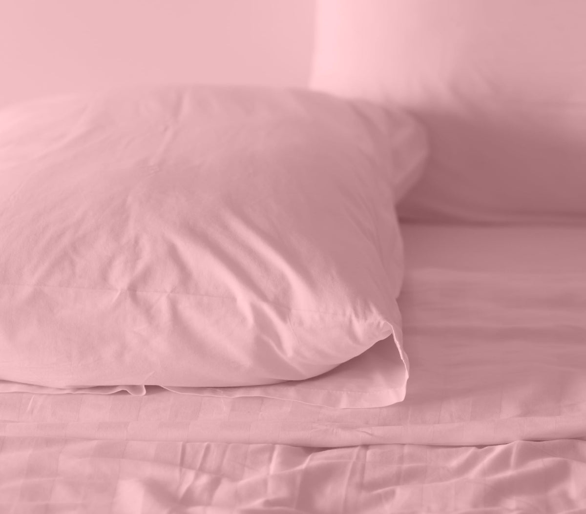 RUVANTI 100% Cotton Percale Sheets Queen Size, Bridal Rose