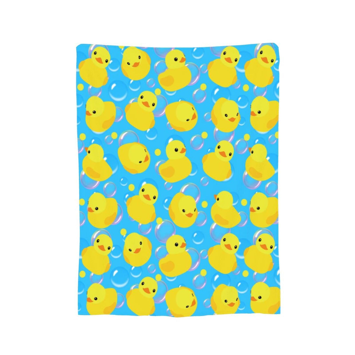 Yellow Rubber Ducks Throw Blanket Gifts Soft Warm Fleece Blankets for Bed Chair Car Sofa Couch Bedroom 60"X50"