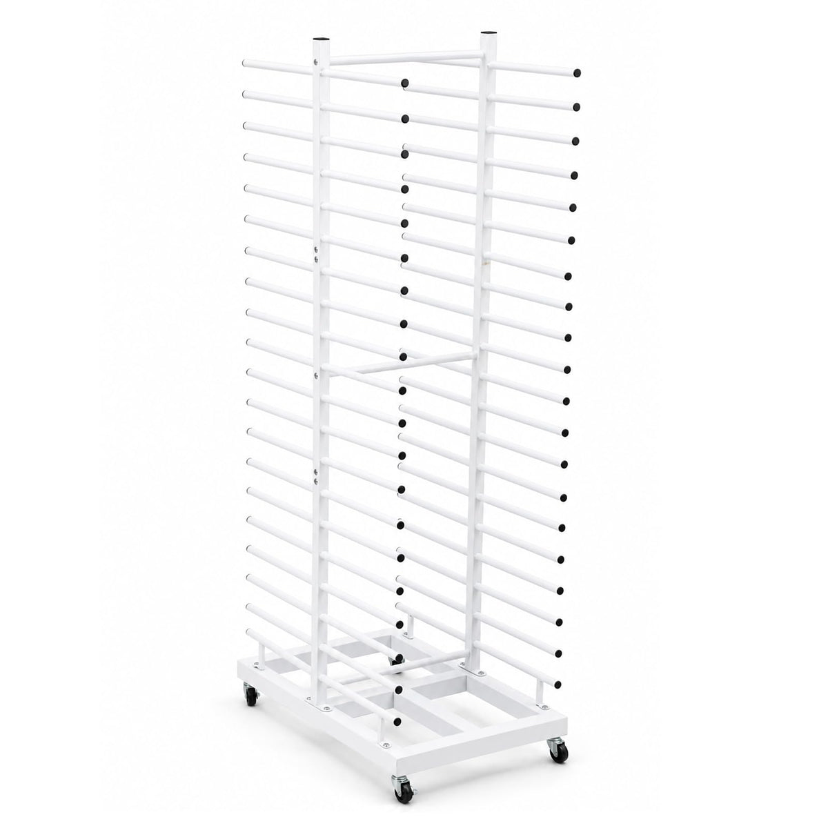Colingmill 40 Tier Cabinet Doors Paint Drying Rack Stand with Casters Large Capacity Finishing Rack Space Saving Steel Door Drying Stand for Paint Stain Spray Workshop Wood Panels Doors