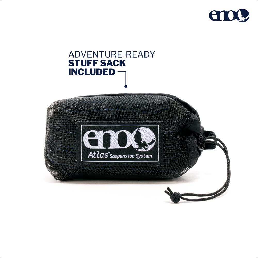 ENO Bundle, Includes The SingleNest Hammock & Atlas Suspension System, Lightweight, Durable Hammock with Straps for Camping, Hiking & Travel, Navy/Royal