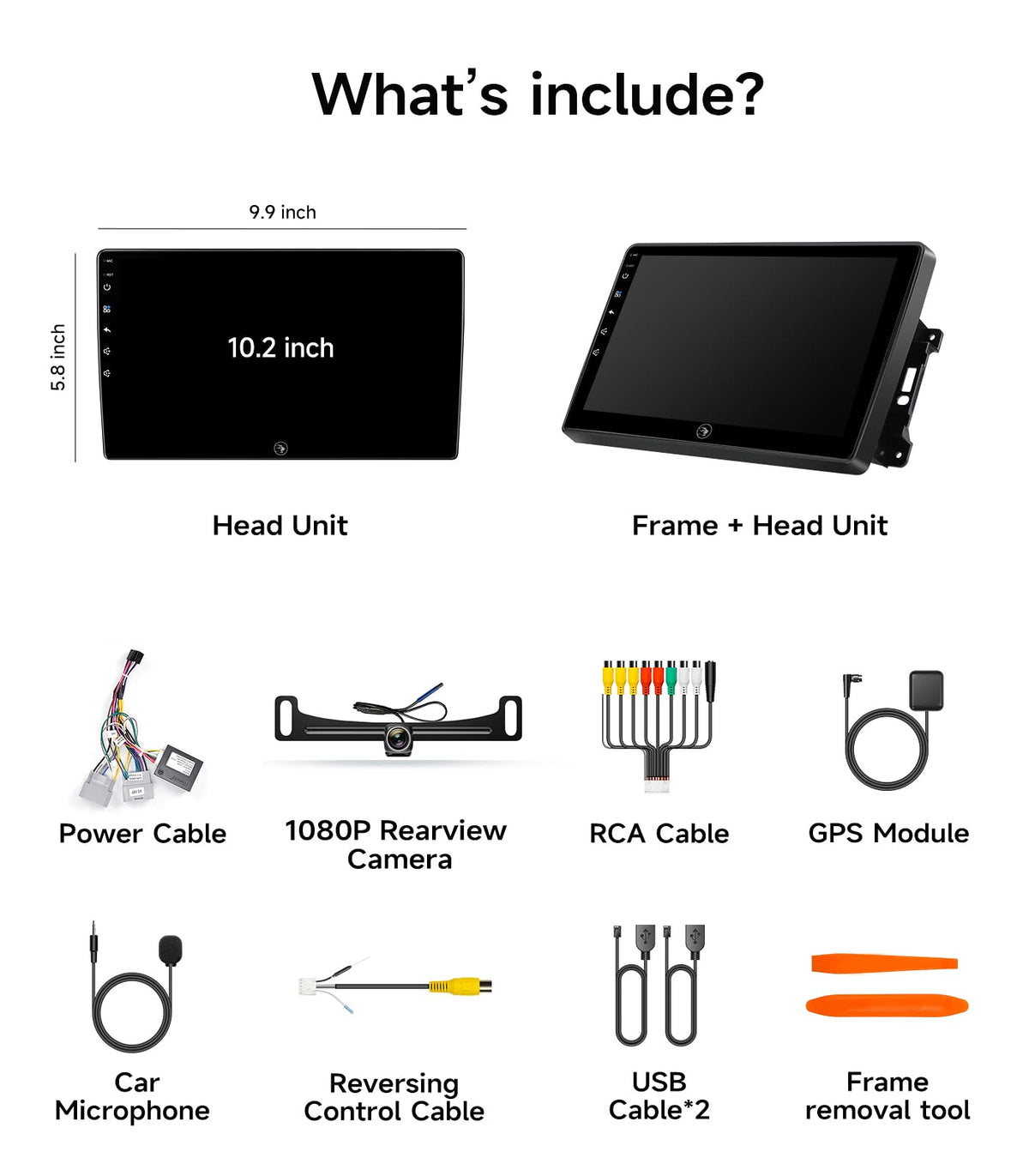 Car Radio Stereo Upgrade for Jeep Wrangler JK Compass Grand Cherokee Dodge Ram with Wireless CarPlay/Android Auto/10.2'' TouchScreen/Android13/GPS Navigation/Backup Camera (New-HC-Jeep 2+32G)