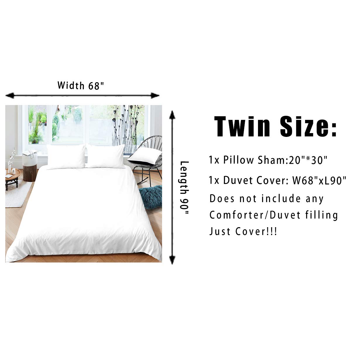Feelyou Panda Bedding Set Full, Cute Panda Duvet Cover Cartoon Panda Comforter Cover Kids Toddler Boys Girls Kids Panda Bedspread Cover Microfiber Bed Set with 2 Pillow Case(No Comforter)