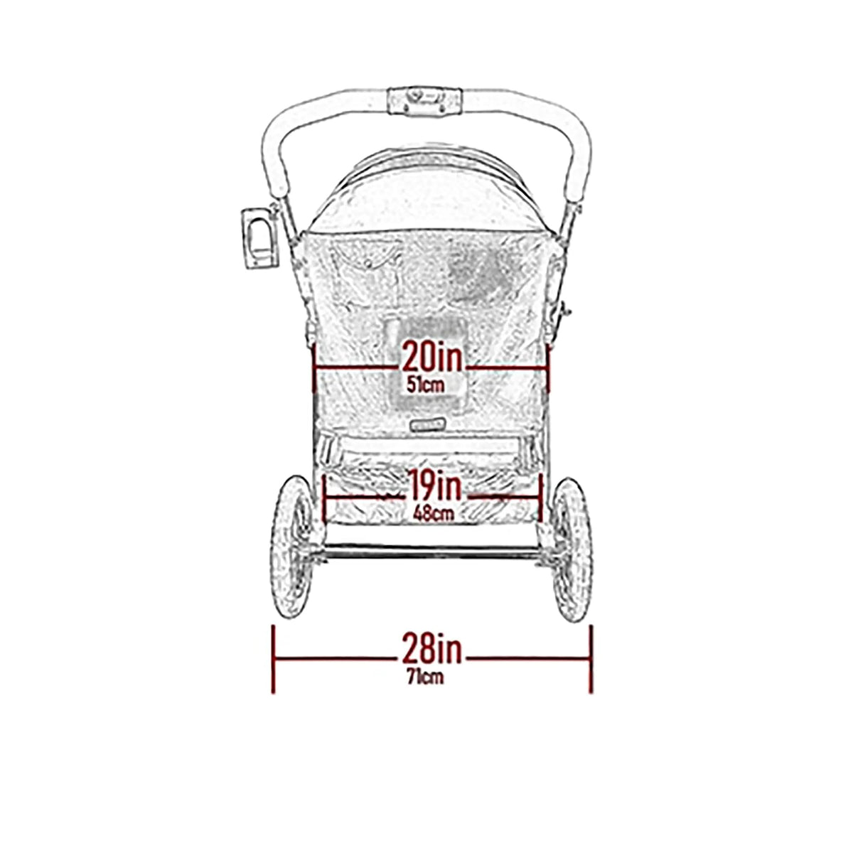 Pet Gear NO-Zip Double Pet Stroller, Zipperless Entry, for Single or Multiple Dogs/Cats, Plush Pad + Weather Cover Included, Large Gel-Filled Tires, Dark Raspberry