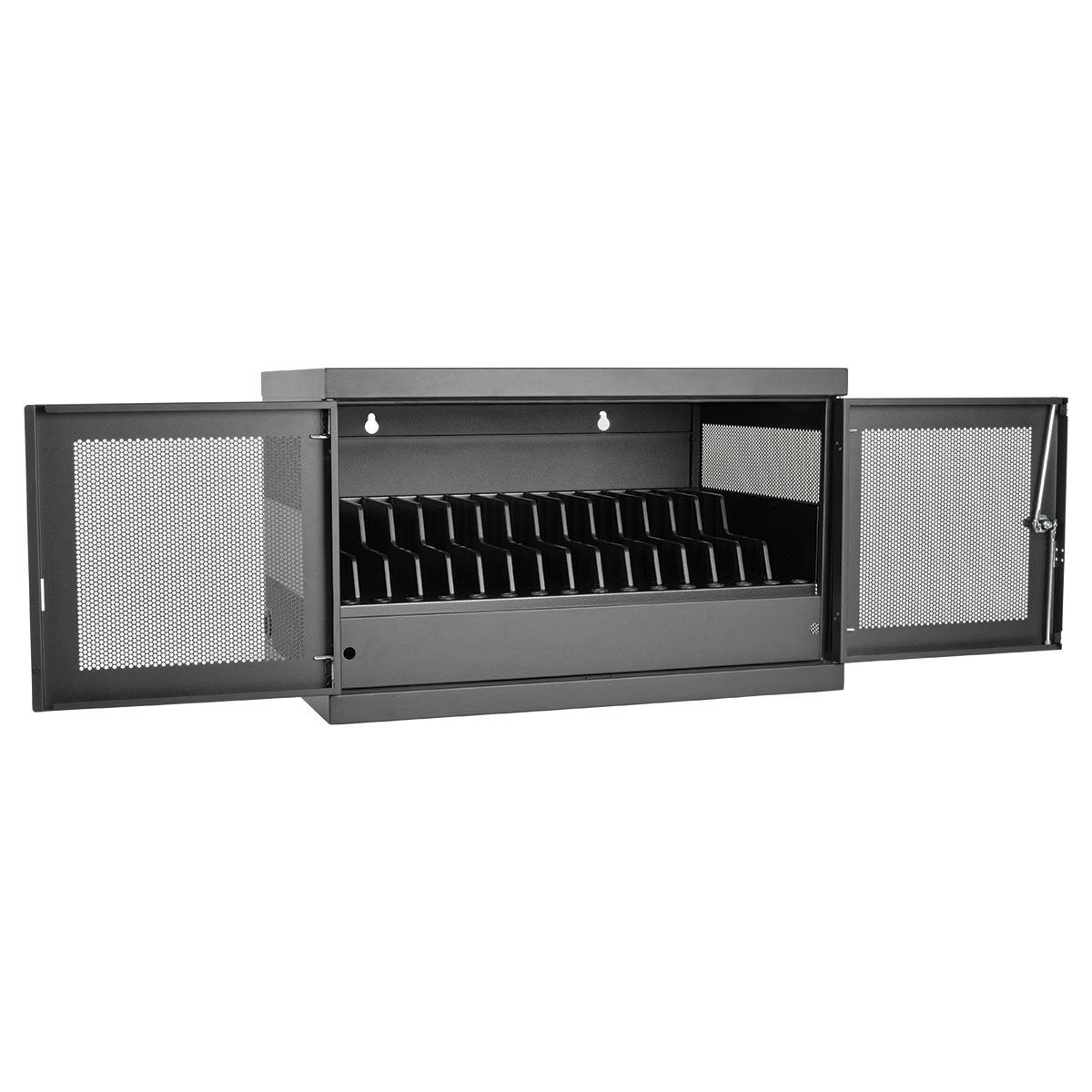 Tripp Lite 16-Port AC Charging Storage Station Cabinet for Chromebooks, Laptops & Tablets, 17" Depth, Wall Mount & Cart Options (CSC16AC), Black
