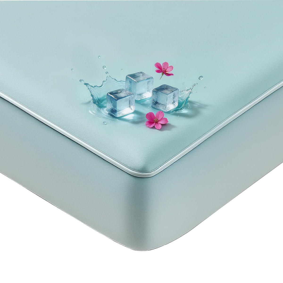 Tokokimo Cooling Waterproof Mattress Protector Twin, 3D Air Fabric - Breathable Cooling Mattress Protector, Noiseless & Soft Waterproof Fitted Sheets, Non-Slip Deep Pocket Fits up 8-16''