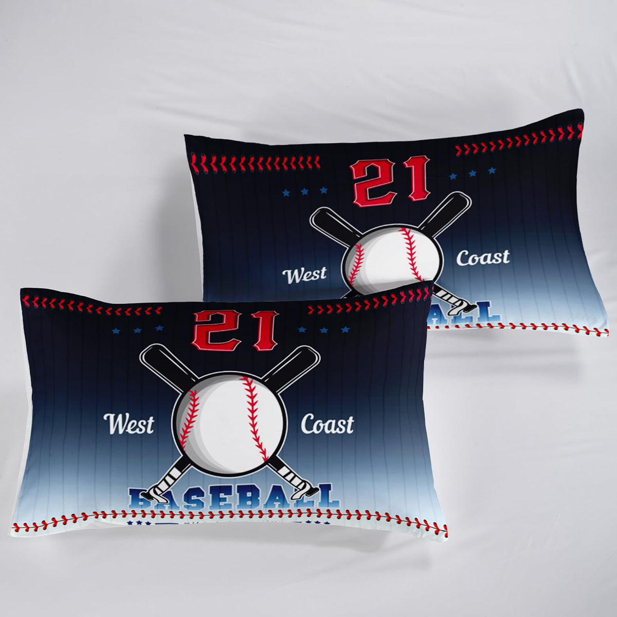 QOOMO Baseball Kids Bed Sheets Full Size,Ball Game Print Bedding Sheet Set,4Pcs Sports Deep Pocket Bed Sets with 1 Fitted Sheet 1 Flat Sheet 2 Pillowcases for Boys Girls Teens