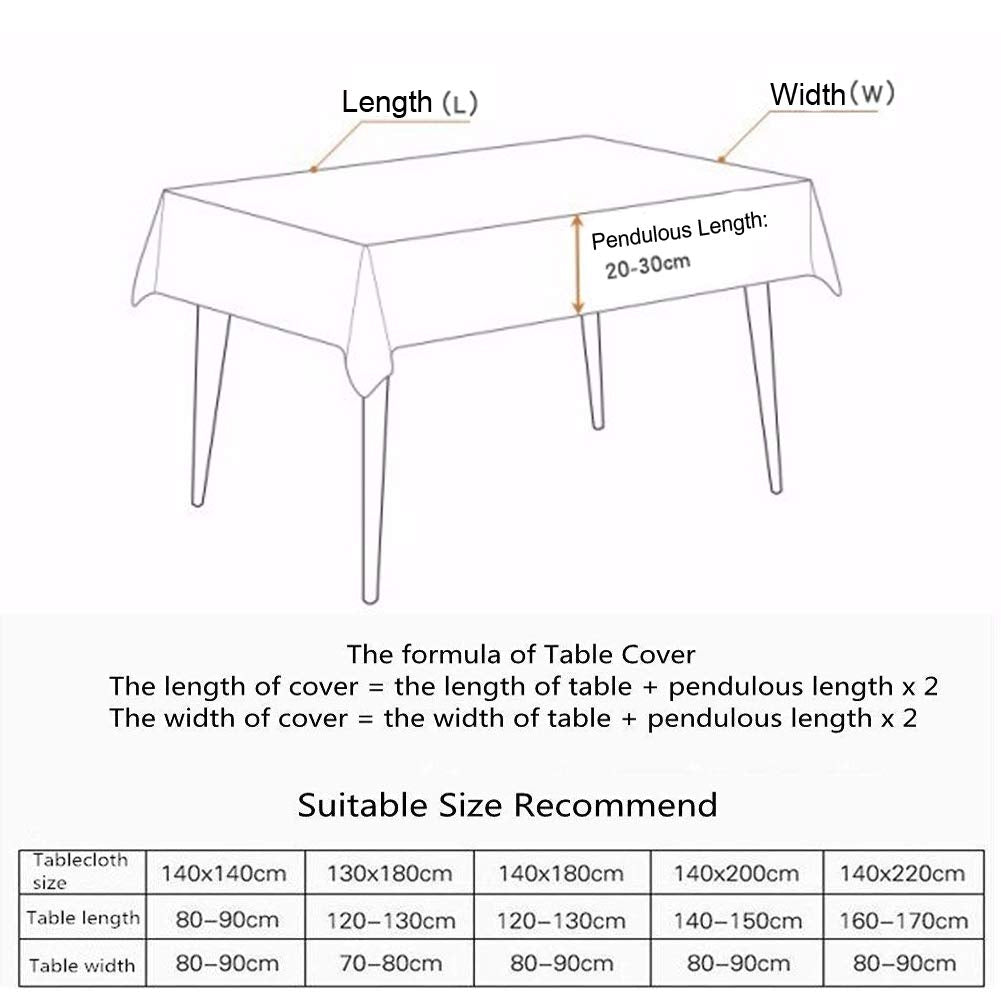 AMZALI Round Table Cloth Flower Embroidered Lace Tablecloth Wrinkle Free & Stain Resistant Fabric Tablecloths Table Cover for Kitchen Dinner (Round 60 inch)