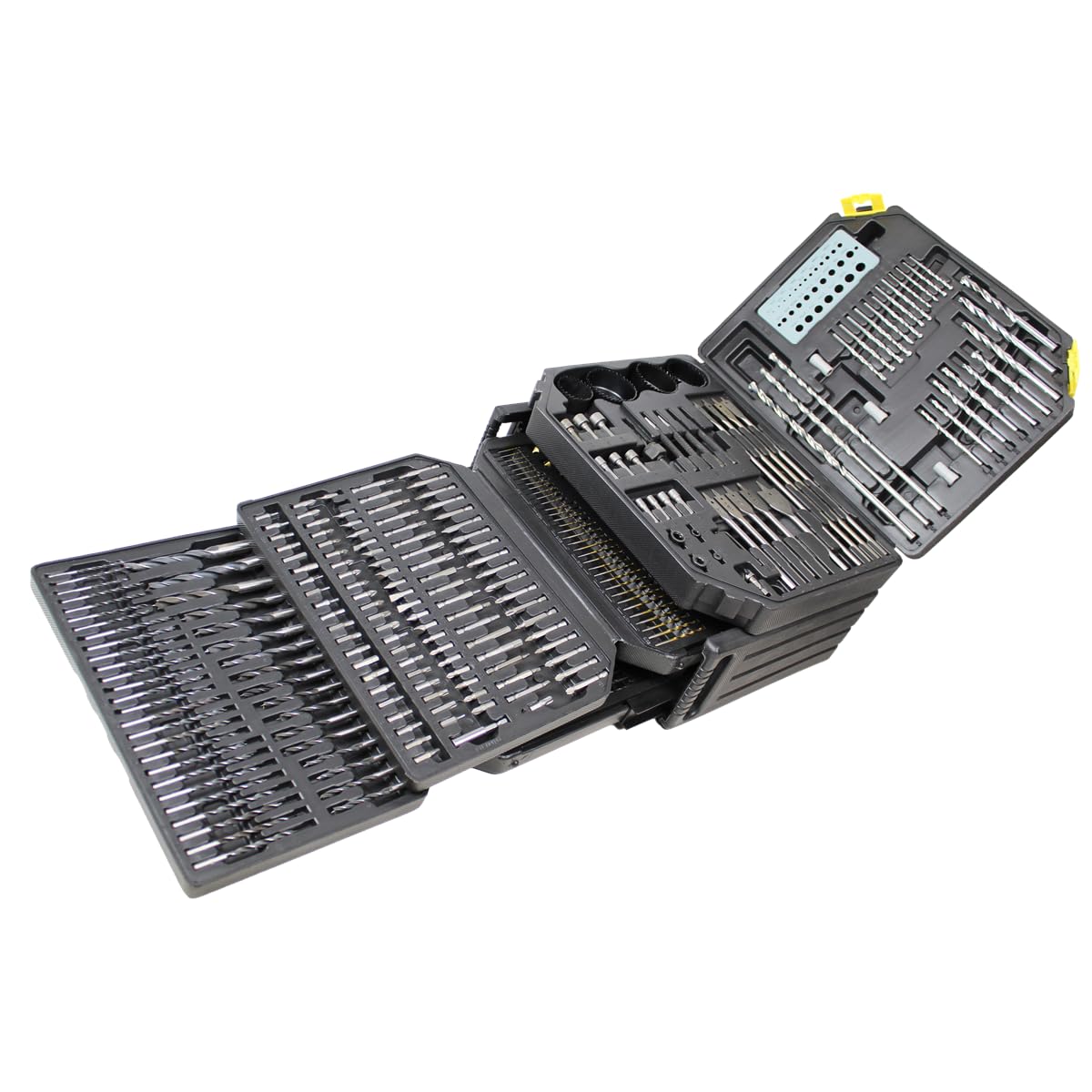 K Tool International 10330 Drill Bit and Accessory Set, 326 Piece Bit Kit, Folding Storage Case, Portable Carry System, for Shop, Garage, and Jobsite Use, Metal, Wood, and Plastic
