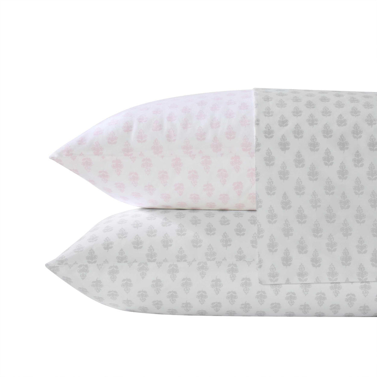 Laura Ashley - King Sheets, Lightweight & Breathable Cotton Percale Bedding Set with Matching Sham(s), Oeko-Tex Certified (Francesca Pink, King)