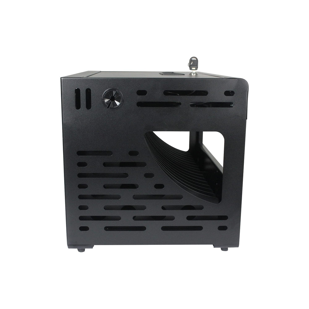 16 Bay Charging Cabinet for Laptop & Chromebook, Locking Charging Station with Cable Management and Ventilated Steel Structure, Fully Assembled Desktop Device Storage β Black