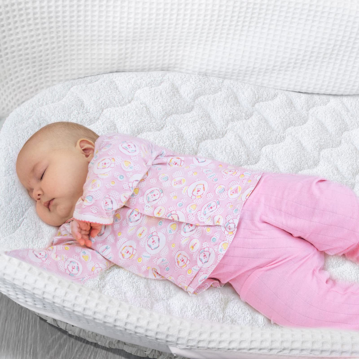 Baby Bassinet Mattress Pad Cover 13" x 30", Fit for UPPAbaby Bassinet and Moses Basket, 2 Pack Waterproof Quilted Bassinet Mattress Protector, Cotton Terry Surface