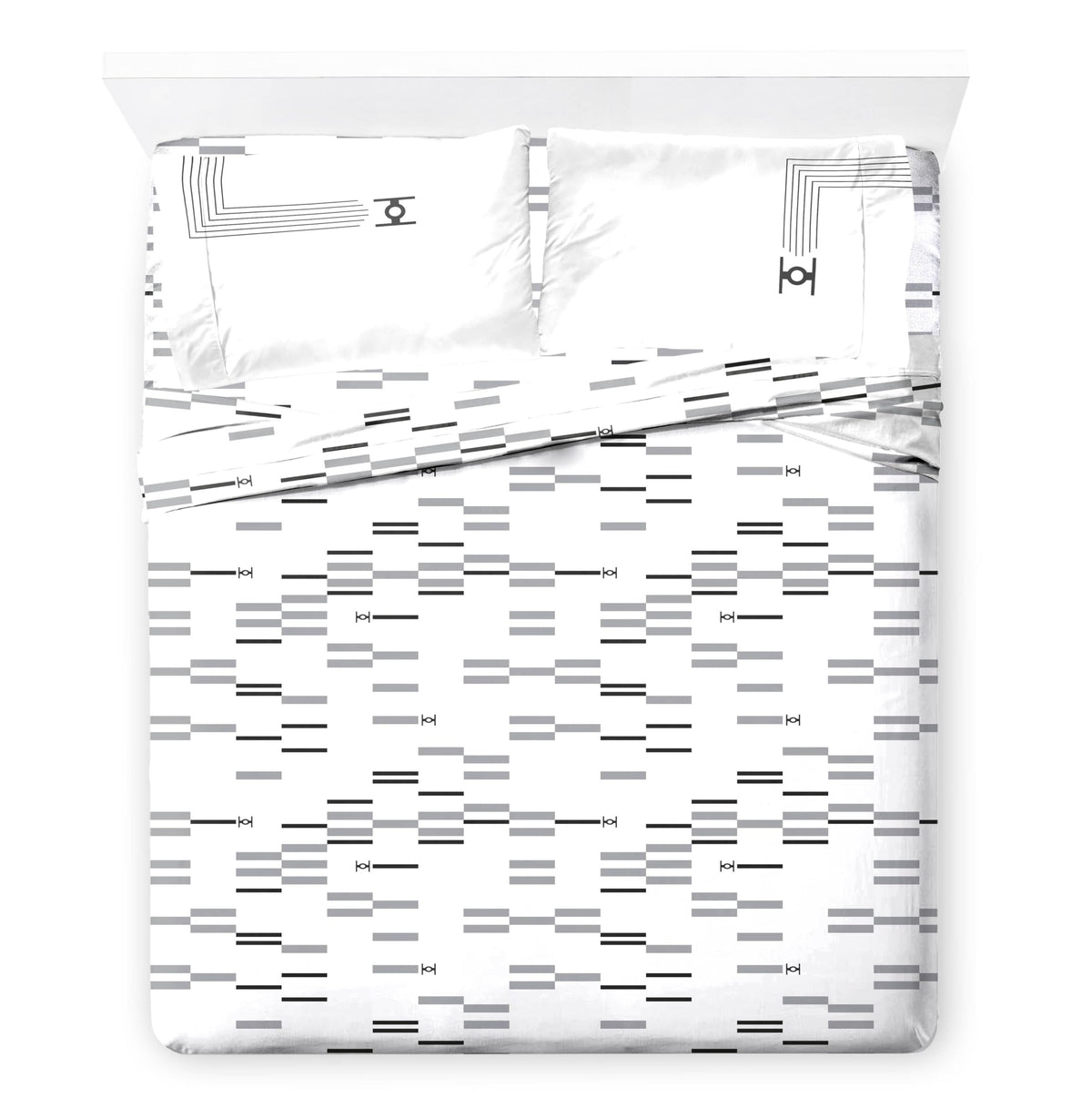 Jay Franco Comforter Set Includes Sheets and Pillow Covers - Soft and Cozy Bed Set for Stylish Room Decor, White - Star Wars, 7 Piece Queen Bedding