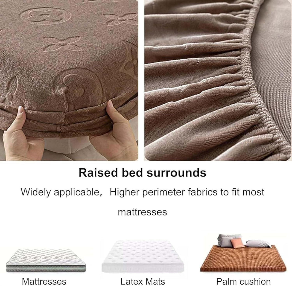 Milk Velvet Fitted Sheet, Thickened Elastic Bed Sheets, Luxury Soft Fuzzy Bottom Sheet, Machine Washable and Non-Fade Mattress Cover, Various Sizes(Pink,2*Pillow Cover)