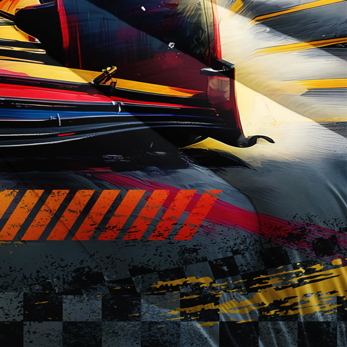lneffble F1 Race Car Comforter Set Full for Boys,Boys Full Size Bedding Set Race Car,with 1 Comforter with 2 Pillow Case,F1 Race Car Themed Bedroom Decor