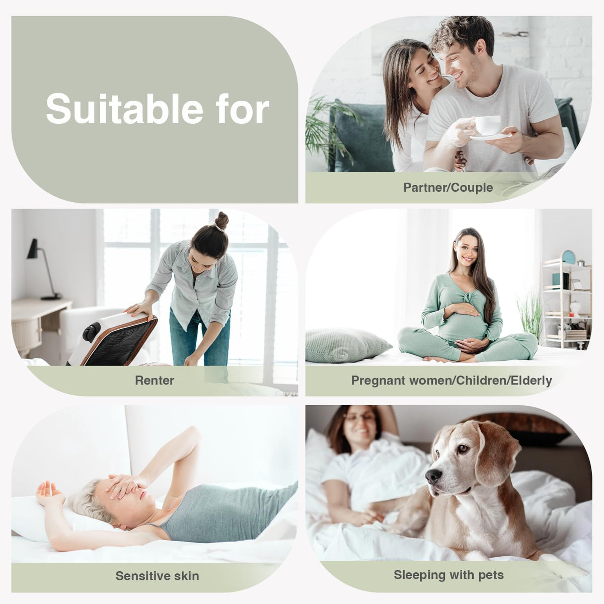 Novilla Queen Mattress Topper, Soft Pillow Top for Dorm Bed, Breathable Quilted Mattress Pad Cover with Deep Pocket, Down Alternative Fill, Machine Washable Back to School Essentials