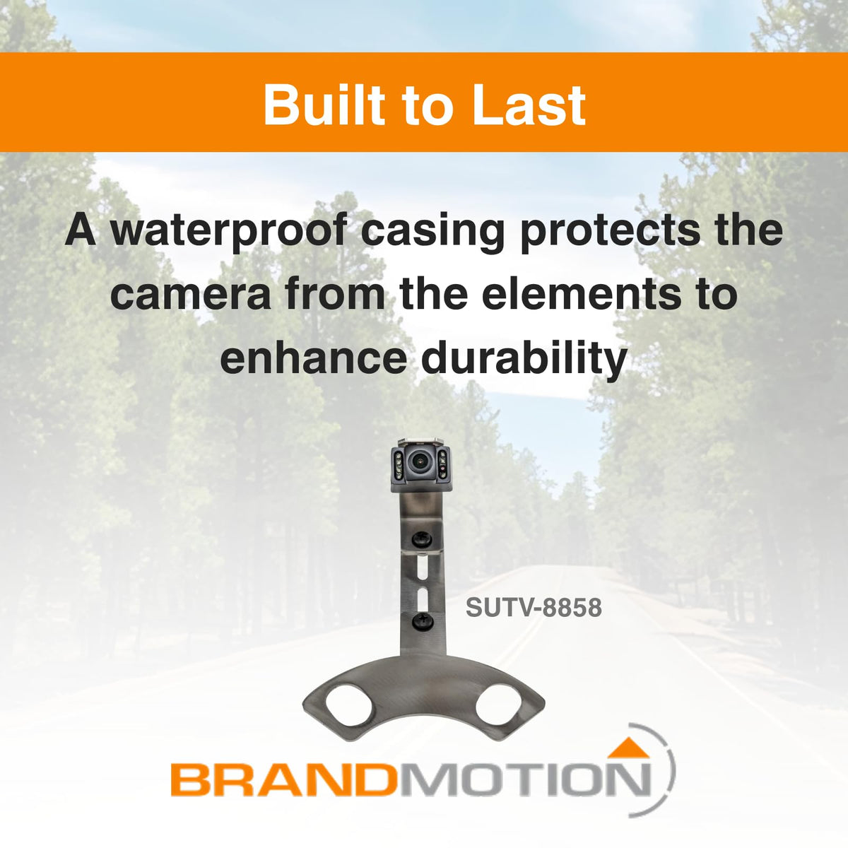 Brandmotion SUTV-8858 SummitView Adjustable Rear Vision System with Infrared Camera fits 2007-2018+ Wrangler JK with Aftermarket Display | Waterproof Case | IR Night Vision
