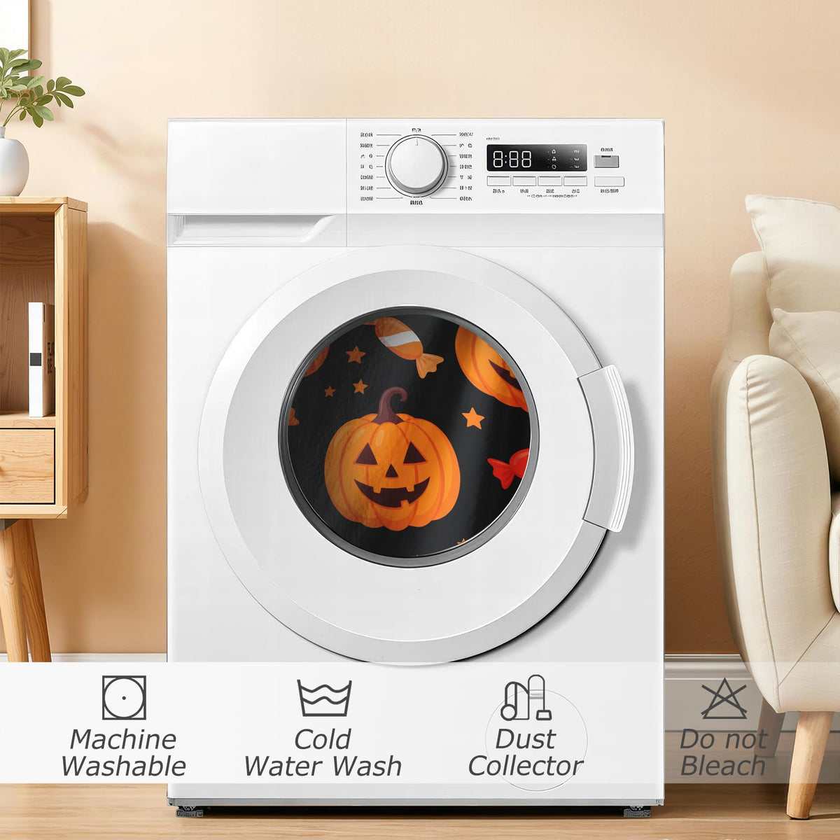GEDAEUBA Halloween Blanket Pumpkin - Jack O Lantern Candy Fleece Blanket Throw, Soft Cozy Blankets & Throws for Couch, Bed, and Sofa, 50x60 inches