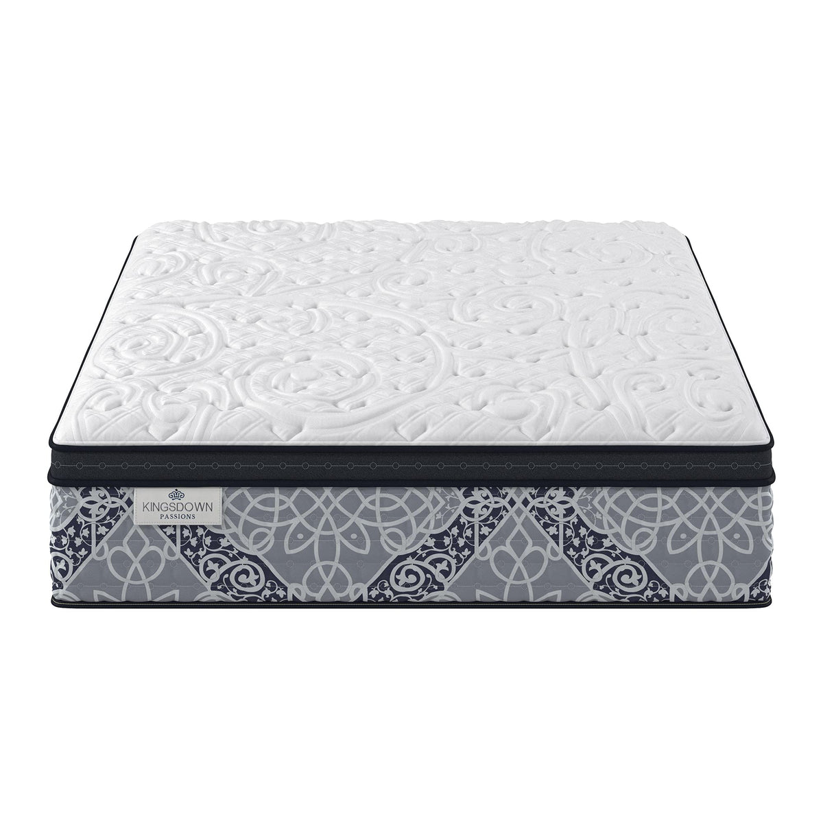 Kingsdown Cushion Firm Euro Pillow Top Hybrid Full/Double Mattress Cooling Gel Memory Foam Layer Multi-Layered Motion Isolation Cool Sleep Quilted Top Luxury Mattresses, 15-inch, Passions Engleson