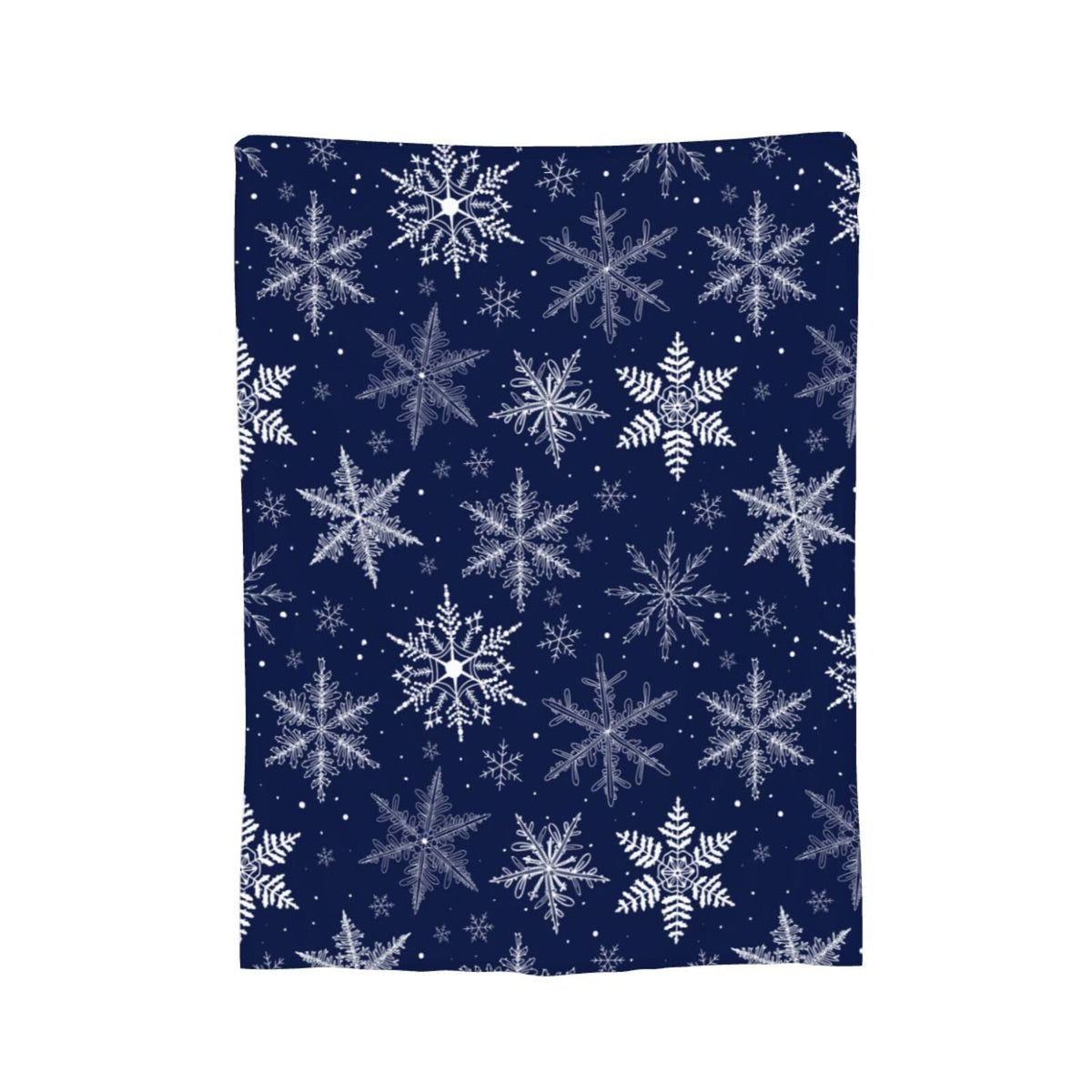Gbuzozie Winter Snowflakes Blue Fleece Blanket Lightweight Ultra-Soft Christmas Throw Blanket for Sofa Couch Bed Camping Travel - Super Soft Cozy Microfiber Blanket 60"X50"