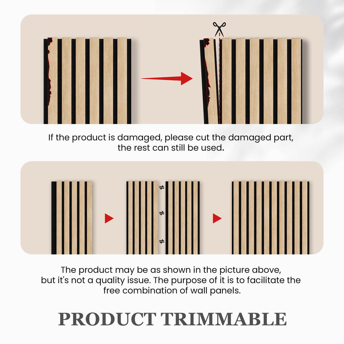 4 Pack 105.9" x 12.6" x 0.8" Acoustic Wall Panels Sound Absorbing, Wood Slat Wall Panels for Wall Decor, Soundproof Wood Wall Panels, Teak