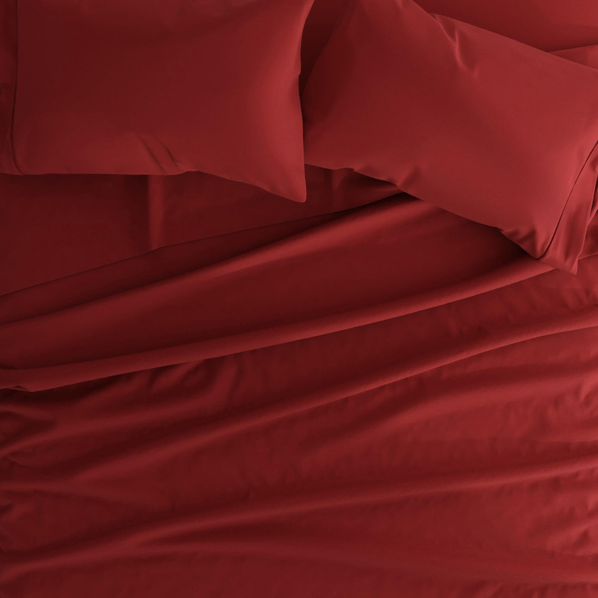Linen Market Brushed Microfiber Full Sheet Set 4 Piece – Oeko-TEX Certified Ultra Soft & Wrinkle-Free - 16" Deep Pocket Sheets - Easy Care Full Size - Burgundy