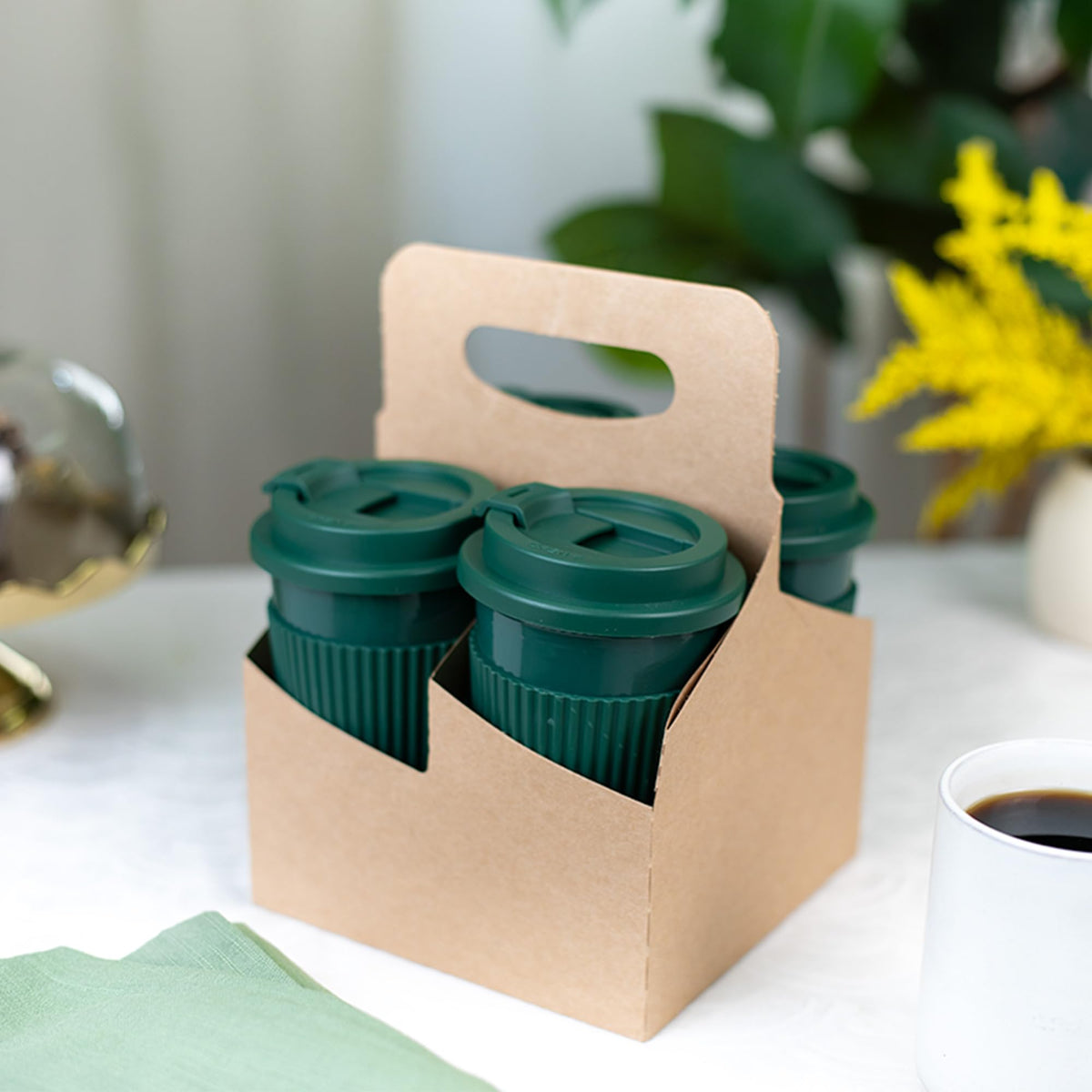 Southern Champion Tray 2788 Kraft 4 Cup Drink Carrier - 250 / CS