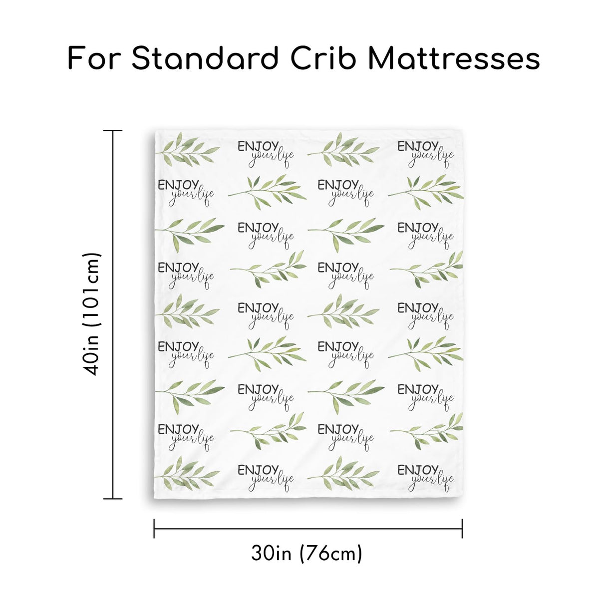 CIVARUA KIDS Baby Blankets for Unisex Boys Girls, Soft Breathable Front Dotted Fleece Backing, Printed Bed Nursery Minky Blankets for Toddler Newborn, Greenery, 30 x 40 inches