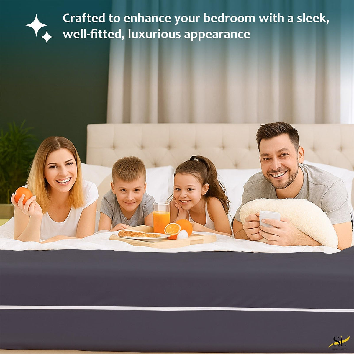 Mattress Protector Queen Size 100% Waterproof Zippered Cover, 15 Inches Deep, Six-Sided Mattress Encasement for Bed, Zipper Closure Style (Dark Grey)