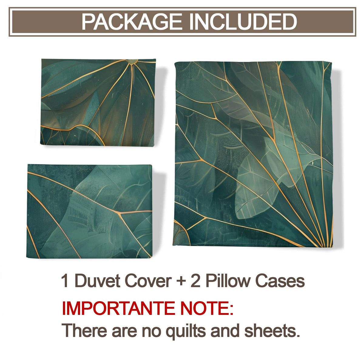 ZAMODE Lotus Leaf Duvet Cover Oversized King Size, Natural Botanical Leaves Comforter Cover 120" x 98", Green Plant Bedding Set with 2 Pillowcases