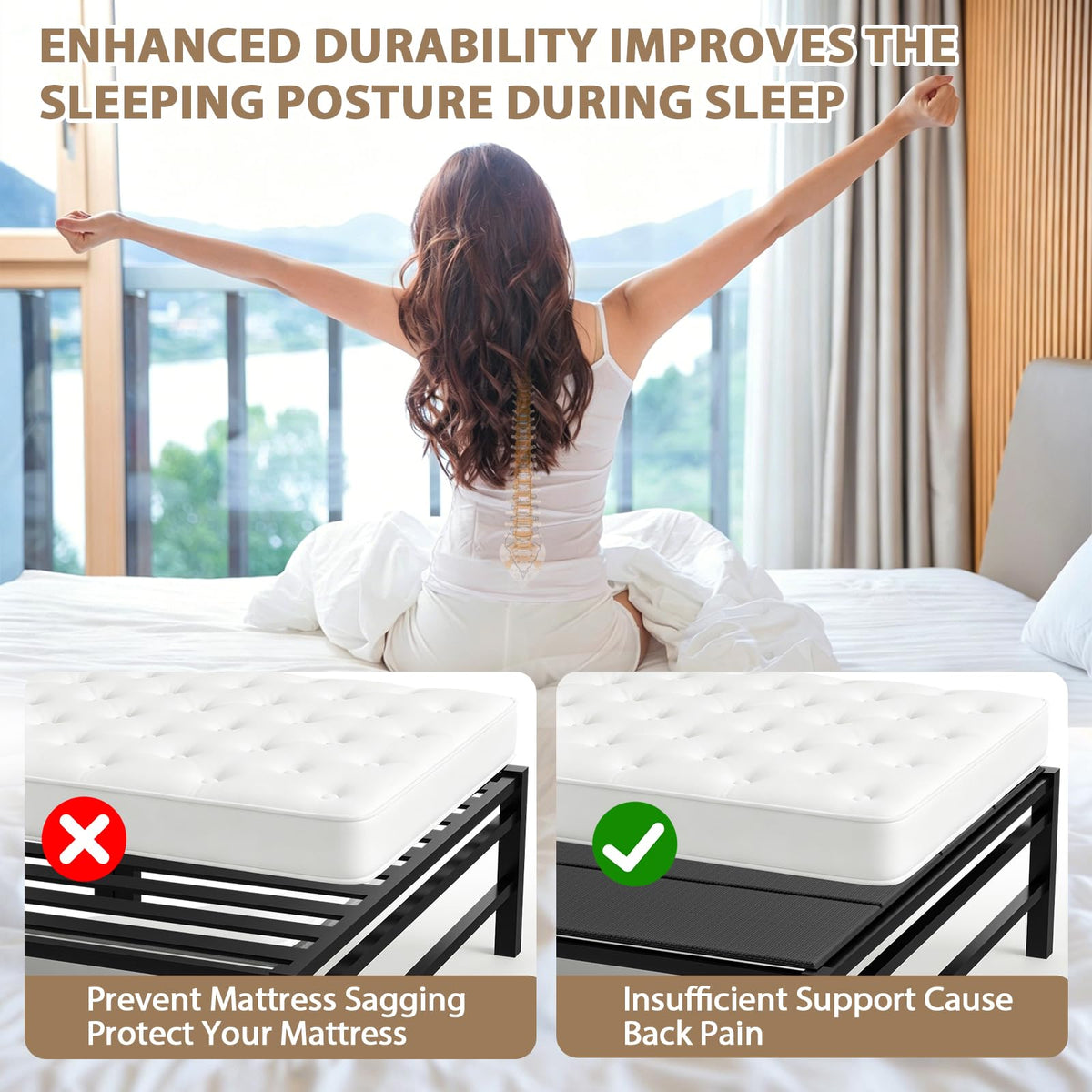 Xenohuaxis Heavy Duty Bunkie Board Full Size 54" x75'', 10MM Bed Support Board, Anti-Sag Mattress Support for Slatted Bed Frame, Bunk Bed & Platform Bed