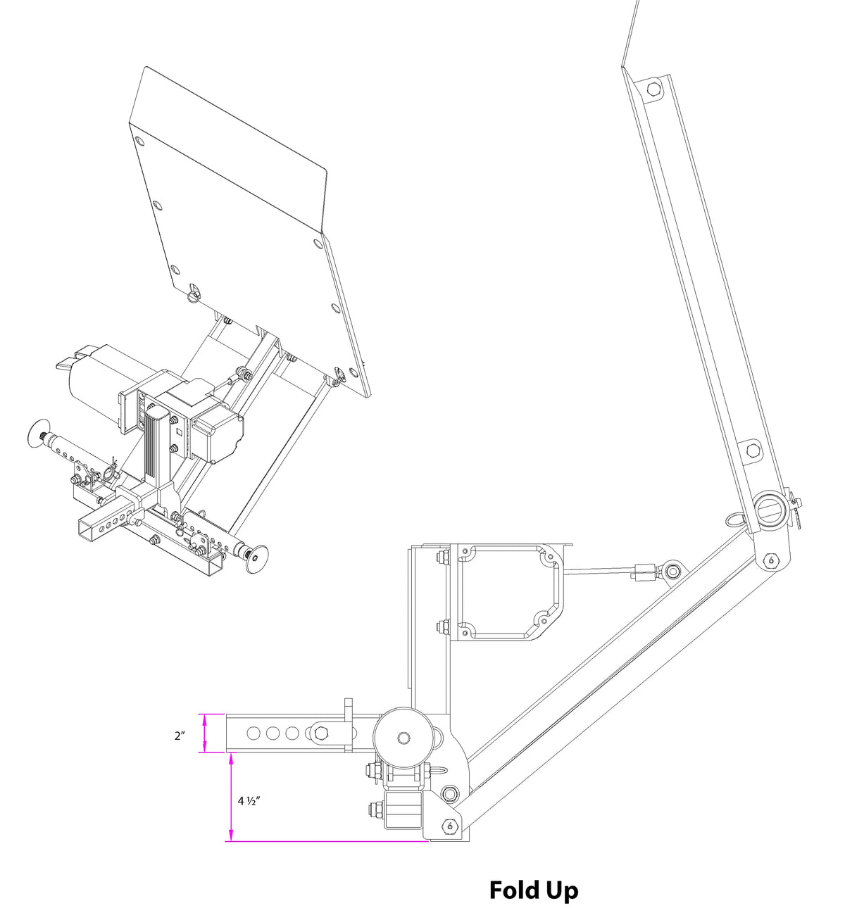 Larin TGL-500 Hitch Lift/Heavy-Duty 12V DC Motorized Truck Hitch Mount, 500 lbs Capacity