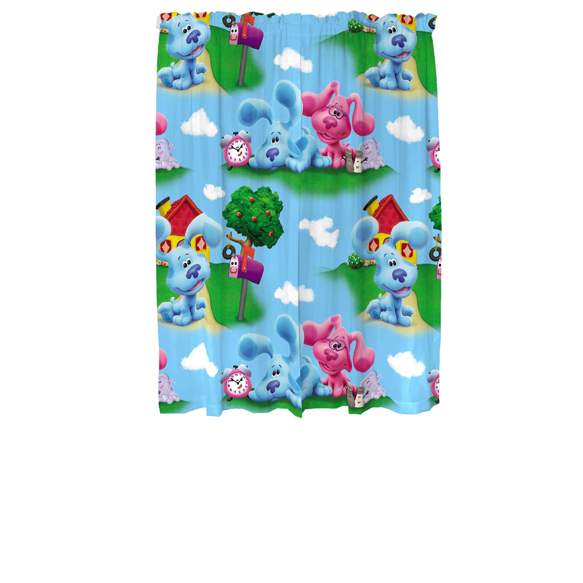 Franco Kids Room Window Curtains Drapes Set, 82 in x 63 in, Blues Clues