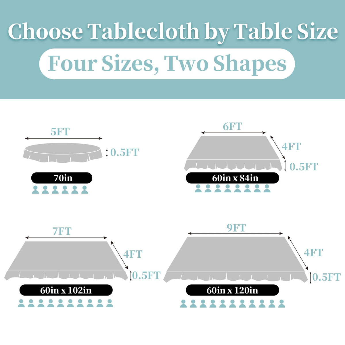 Elegant Tablecloth Rectangle, 60"x120", 1PC Washable Table Cloth for 9ft Table (10-12 Seat) - Cotton Polyester, Wrinkle Resistant, Pink Table Cloths for Valentine's Day & Celebration, Luxury Bows