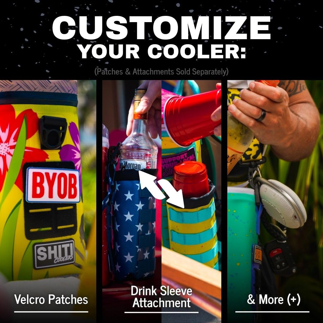 SHITI Coolers Cooler for Camping, Travel, Beach, Soft Lunch Box for Food, Drinks & Ice, Portable, Waterproof 24 Hr Insulated Bag with Shoulder Straps, Customizable (The Basket, 12 Can Cooler)