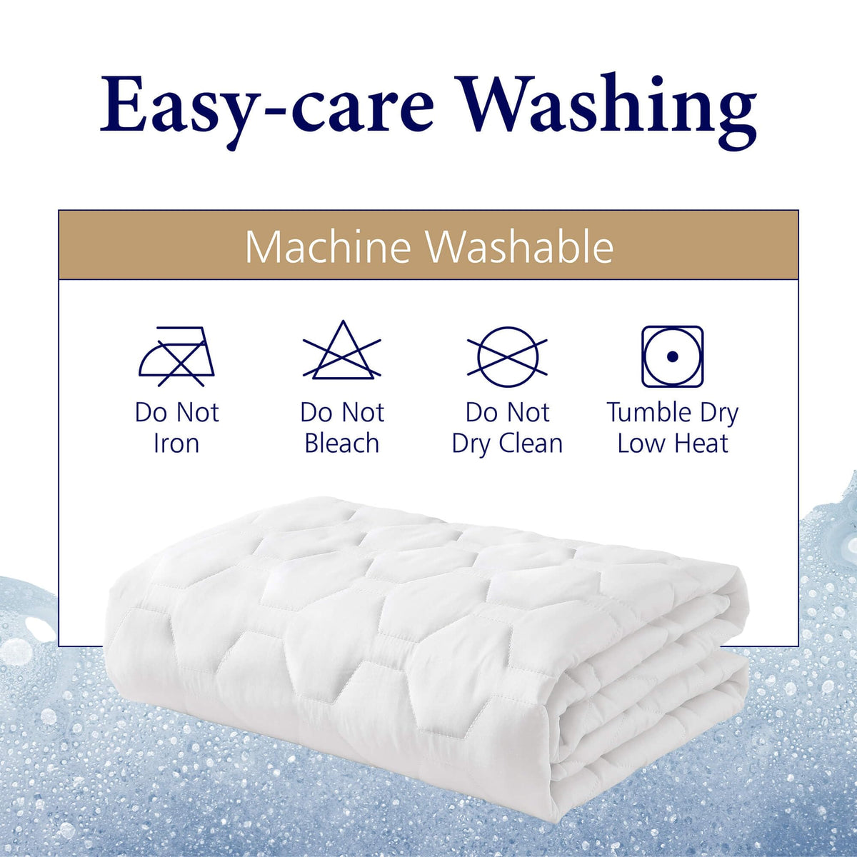 The Grand Hotel Collection Full Size Mattress Pad - Thin, Lightweight, and Breathable Mattress Pad - Ideal for Hot Sleepers & Plush Mattresses - Stretch Fits up to 15" - Easy to Wash (54 x 75)