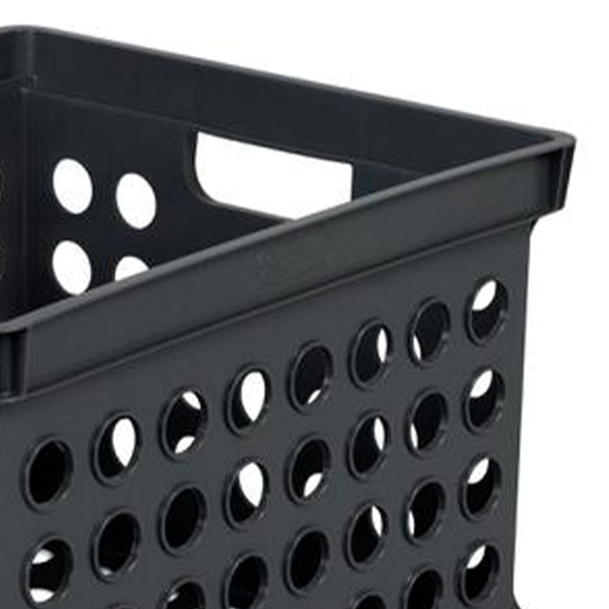 Sterilite Stackable Plastic Storage Crate Bin Organizer File Box with Handles for Home, Office, Dorm, Garage, or Utility Organization, Black, 18-Pack