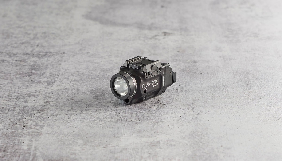 Streamlight 69418 TLR-8 X sub 500-Lumen Rail-Mounted Tactical Weapon Light with Integrated Red Aiming Laser Exclusively for 1913 Short Models Only, Black