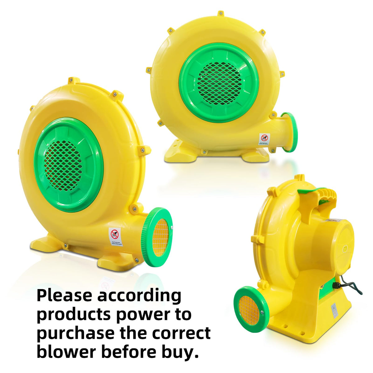 GONFLABLE Air Blower, 480W 0.64HP Bounce House Blower, Portable Inflatable Bubble HOU-se Blo-wer, Perfect for Inflatable Bounce House, Bouncy Castle, Jumper, Water Slid, Corded(480 Watt 0.6HP)