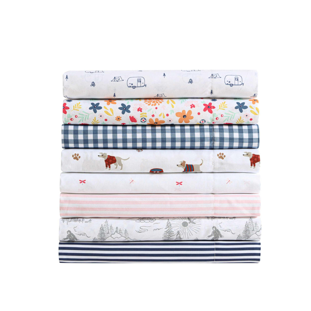 Eddie Bauer Kids - Full Sheet Set, Ultra-Soft Microfiber Bedding with Fully Elastic Fitted Sheet, Kids Bed Set with Pillowcases, Easy Care Bedding (Preston Check)